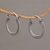 Sterling silver hoop earrings, 'On Rotation' (1 inch) - One Inch Diameter Sterling Silver Hoop Earrings thumbail