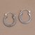 Sterling silver hoop earrings, 'On Rotation' (1 inch) - One Inch Diameter Sterling Silver Hoop Earrings (image 2b) thumbail