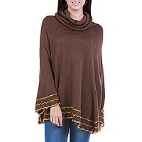 Alpaca blend poncho,