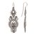 Sterling silver dangle earrings, 'Crowned Majesty' - Ornate 925 Sterling Silver Dangle Earrings from Indonesia (image 2d) thumbail