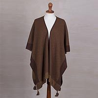 Alpaca blend ruana,