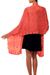 Silk batik shawl, 'Romantic Sunset' - Balinese Hand-Stamped Batik Orange Silk Shawl (image 2c) thumbail