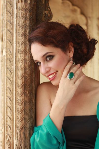 Sterling silver cocktail ring, Jaipur Glam