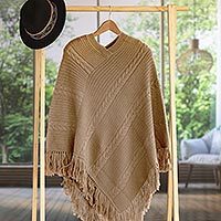 Alpaca blend poncho,