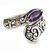 Amethyst wrap ring, 'Budding Lily' - Artisan Crafted Sterling Silver an Amethyst Wrap Ring (image 2b) thumbail