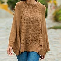 Alpaca blend poncho,