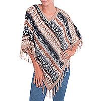 Alpaca blend poncho,