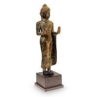 Bronze statuette, 'Abhaya Mudra Buddha' - Bronze Buddha Statuette from Bali
