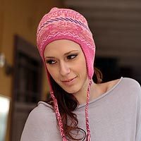 Alpaca blend chullo hat,