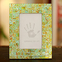Glass mosaic photo frame,