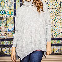 Alpaca blend poncho,