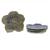 Celadon ceramic plates, 'Orchids' (set of 4) - Celadon Ceramic Dessert Plates (Set of 4) (image 2d) thumbail
