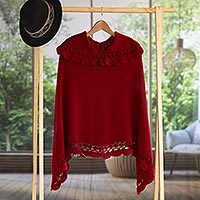 Alpaca blend poncho,