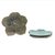 Celadon ceramic plates, 'Orchid Trio' (set of 3) - Celadon Ceramic Dessert Plates (Set of 3) (image 2c) thumbail