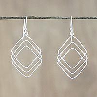 Sterling silver dangle earrings,