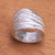 Sterling silver band ring, 'Tegenungan River' - Artisan Crafted Sterling Silver Band Ring from Bali (image 2b) thumbail