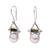 Cultured pearl and tourmaline dangle earrings, 'Life's Joy' - Cultured pearl and tourmaline dangle earrings (image 2a) thumbail