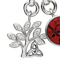 Sterling silver and Swarovski crystal pendant necklace, 'Tree of Life Trinity' - Tree of Life Trinity Necklace with Swarovski Crystals