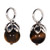 Tiger's eye earring charms, 'Budding Luck' - Tiger's Eye and Sterling Silver Flower Earring Charm (image 2a) thumbail