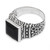 Men's onyx ring, 'Midnight Shadow' - Men's Sterling Silver and Onyx Ring (image 2a) thumbail