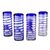 Highball glasses, 'Cobalt Spiral' (set of 4) - Hand Made Handblown Glass Four Drinking Glasses (image 2b) thumbail