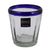 Juice glasses, 'Short Cobalt Groove' (set of 5) - Hand Blown Juice Glasses Set of 5 Blue Rim Mexico (image 2b) thumbail