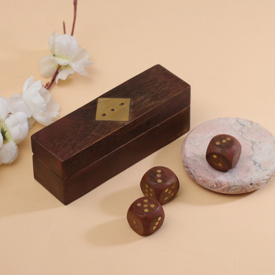 Wood dice set, Delightful Chance (set of 5)
