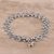 Sterling silver anklet, 'Joyous Dance' - Traditional Indian Anklet Jewelry in Sterling Silver (image 2b) thumbail