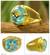 Gold vermeil blue topaz ring, 'India Blue' - Gold vermeil blue topaz ring thumbail