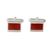 Red onyx cufflinks, 'Sunset Muse' - Handmade Red Onyx Cufflinks Set in Sterling Silver (image 2a) thumbail