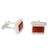 Red onyx cufflinks, 'Sunset Muse' - Handmade Red Onyx Cufflinks Set in Sterling Silver (image 2b) thumbail