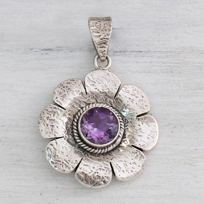 Amethyst floral pendant, Precious Petals