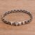 Sterling silver chain bracelet, 'True Unity' - Balinese Sterling Silver Floral Chain Bracelet thumbail