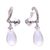 Quartz and rainbow moonstone dangle earrings, 'Temple Hoops' - Quartz and Rainbow Moonstone Dangle Earrings from Bali (image 2a) thumbail