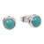 Sterling silver stud earrings, 'Blue Moons' - Silver and Reconstituted Turquoise Stud Earrings (image 2d) thumbail