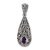 Amethyst pendant, 'Bamboo Jungle' - Balinese Artisan Crafted Amethyst Bamboo Theme Pendant thumbail