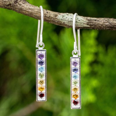 Multigemstone chakra earrings, Chakra Honor