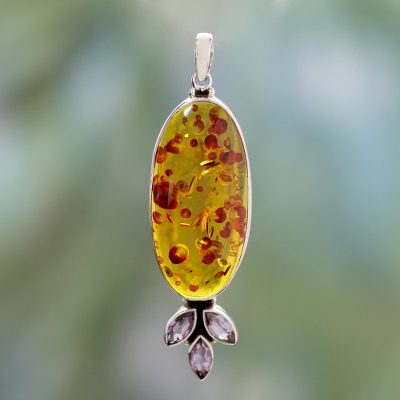 Resin and amethyst pendant, True Affinity