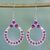 Amethyst dangle earrings, 'Trifecta' - Sterling Silver Dangle Earrings with Amethyst thumbail