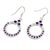 Amethyst dangle earrings, 'Trifecta' - Sterling Silver Dangle Earrings with Amethyst (image 2c) thumbail