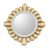 Bronze gilded wood wall mirror, 'Colonial Petals' - Petal Motif Bronze Gilded Wood Wall Mirror from Peru (image 2a) thumbail