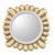 Bronze gilded wood wall mirror, 'Colonial Petals' - Petal Motif Bronze Gilded Wood Wall Mirror from Peru (image 2c) thumbail