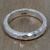 Sterling silver band ring, 'Silver Mosaic' - Handcrafted Balinese Sterling Silver Band Ring thumbail