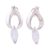 Moonstone earrings, 'Anticipation' - Unique Modern Sterling Silver and Moonstone Button Earrings (image 2a) thumbail