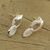 Moonstone earrings, 'Anticipation' - Unique Modern Sterling Silver and Moonstone Button Earrings (image 2b) thumbail