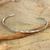 Sterling silver cuff bracelet, 'Garland' - Narrow Silver Cuff (image 2) thumbail