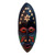 Akan wood mask, 'Star Guide' - Red and Black Beaded African Mask (image 2a) thumbail