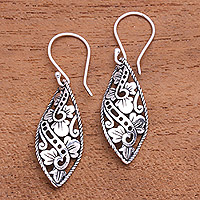 Sterling silver dangle earrings, 'Beautiful Twist' - Openwork Sterling Silver Dangle Earrings from Bali