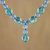 Fluorite Y necklace, 'Blue Champagne' - Fluorite Y necklace thumbail