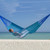 Cotton hammock, 'Riviera Sapphire' (double) - Fair Trade Blue Cotton Striped Rope Hammock (Double) thumbail